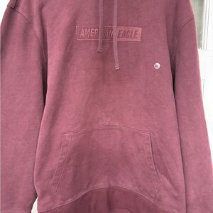 American Eagle Outfitters Men's Burgundy Hoodie